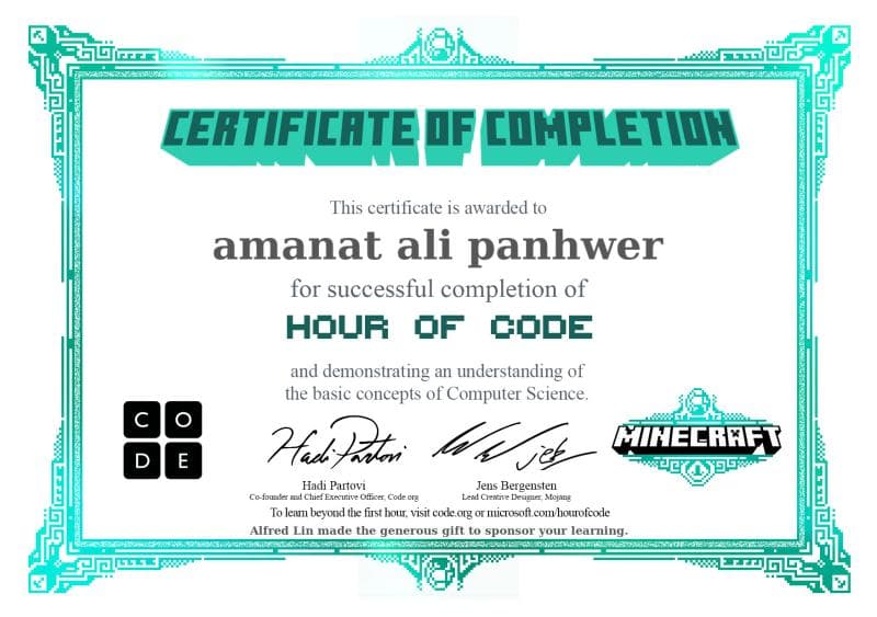 SSoC Certificate