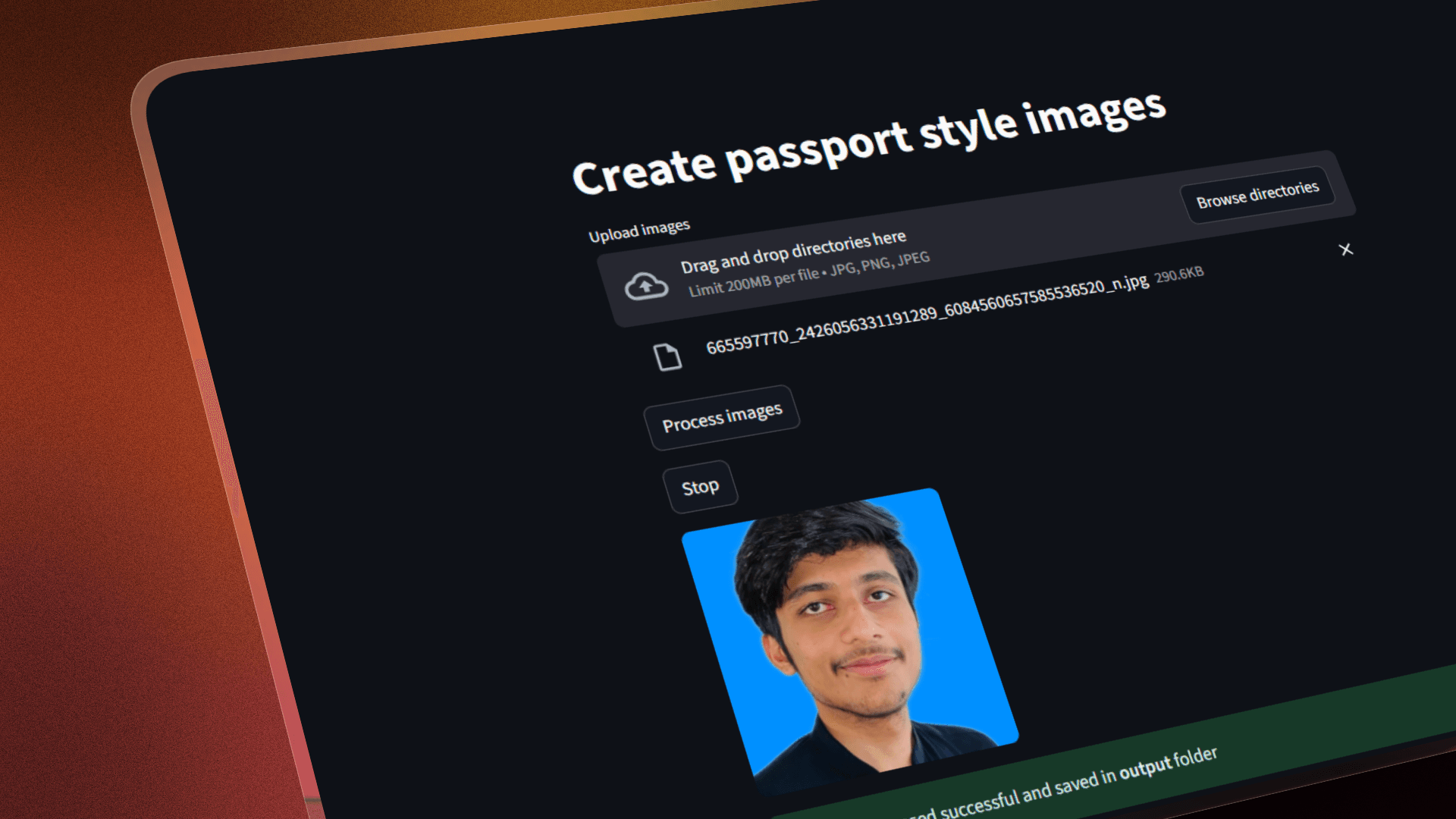 Passport Image Creator